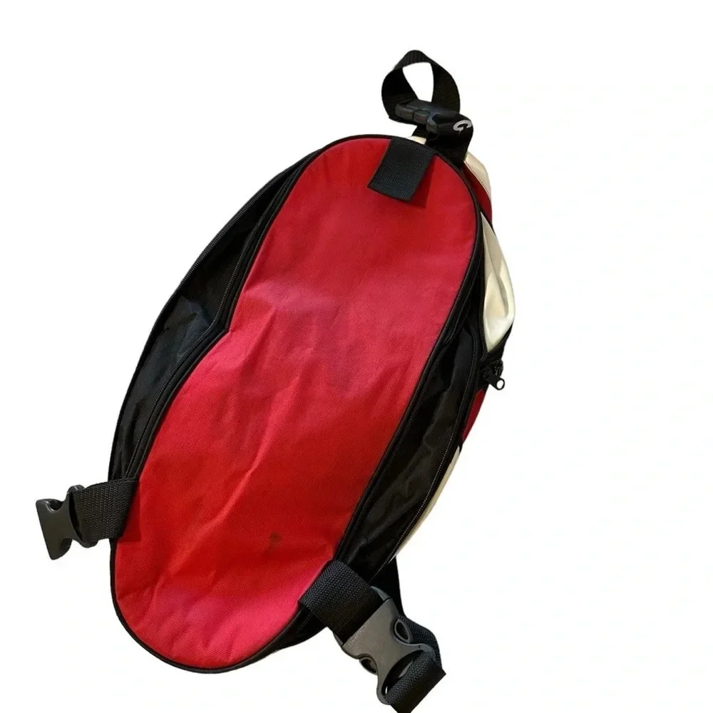 Large Shoe Crossbody backpack red, white and black